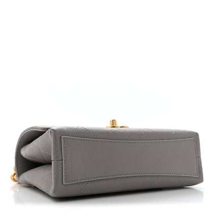 Chanel Caviar Quilted Mini Bracelet On Chain Flap Grey 4 of 16