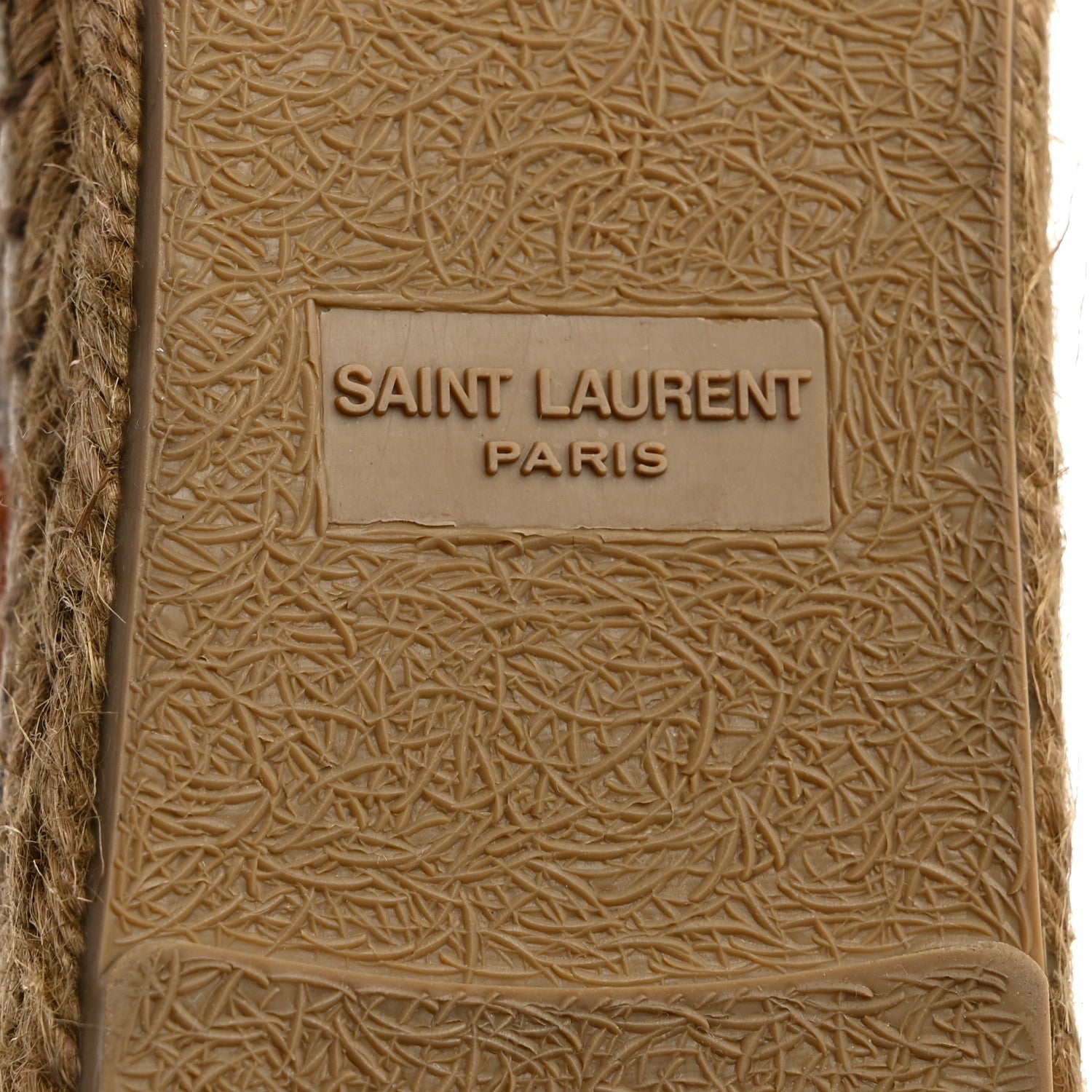 Saint Laurent Canvas Love Print Elba Logo Embroidered Espadrilles 38 Multicolor 8 of 9