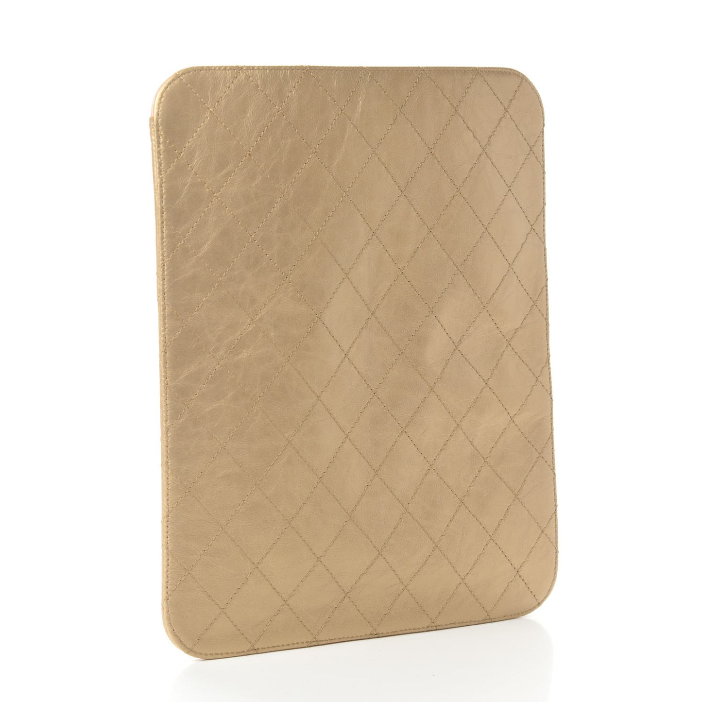 Metallic Calfskin Brilliant iPad Case Gold