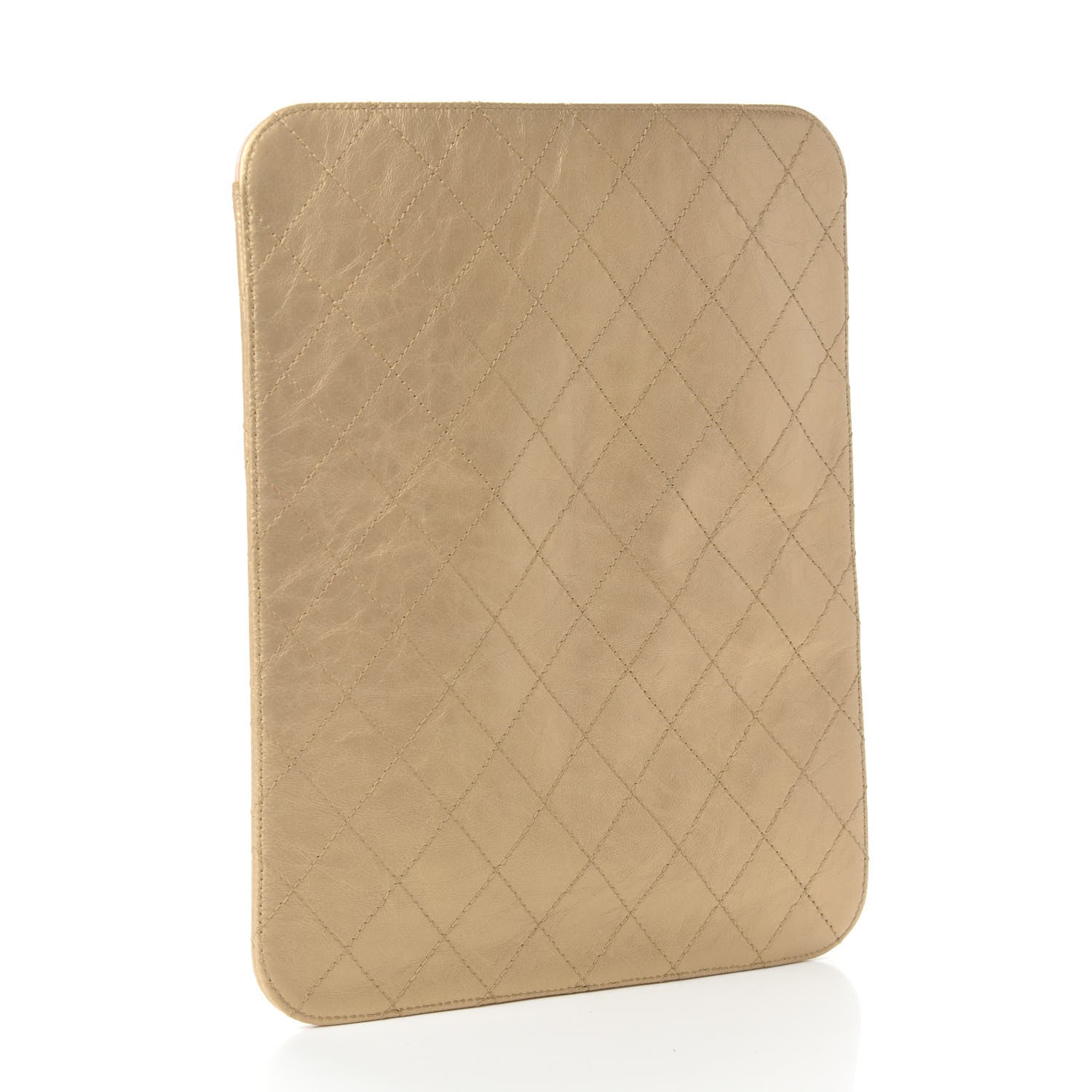 Chanel Metallic Calfskin Brilliant iPad Case Gold 3 of 10