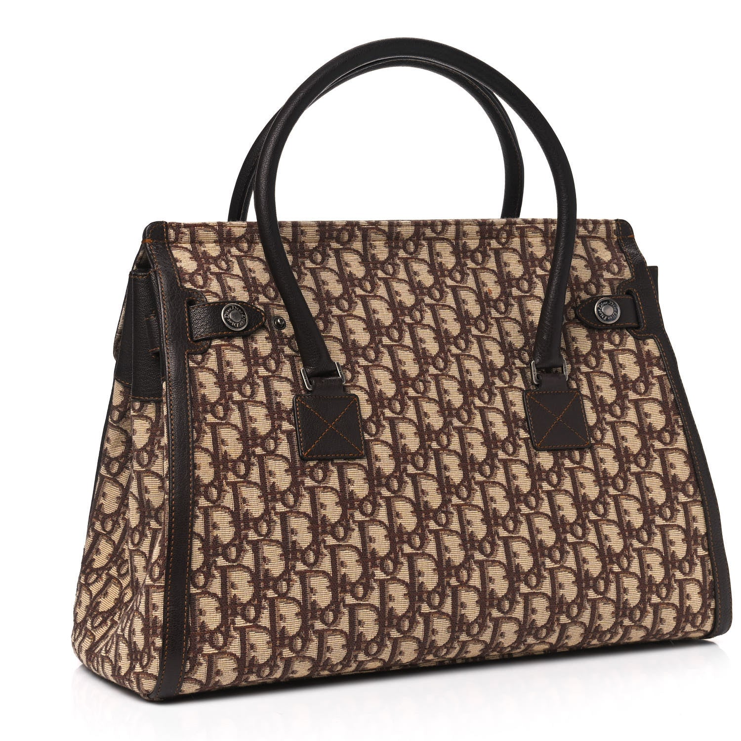 Christian Dior Monogram Medium Flight Tote Brown 2 of 6