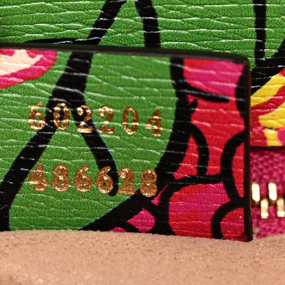 Gucci X KEN SCOTT New Shangai Calfskin Pomponica Print Horsebit 1955 Shoulder Bag Multicolor Fuxia Pompon 7 of 10