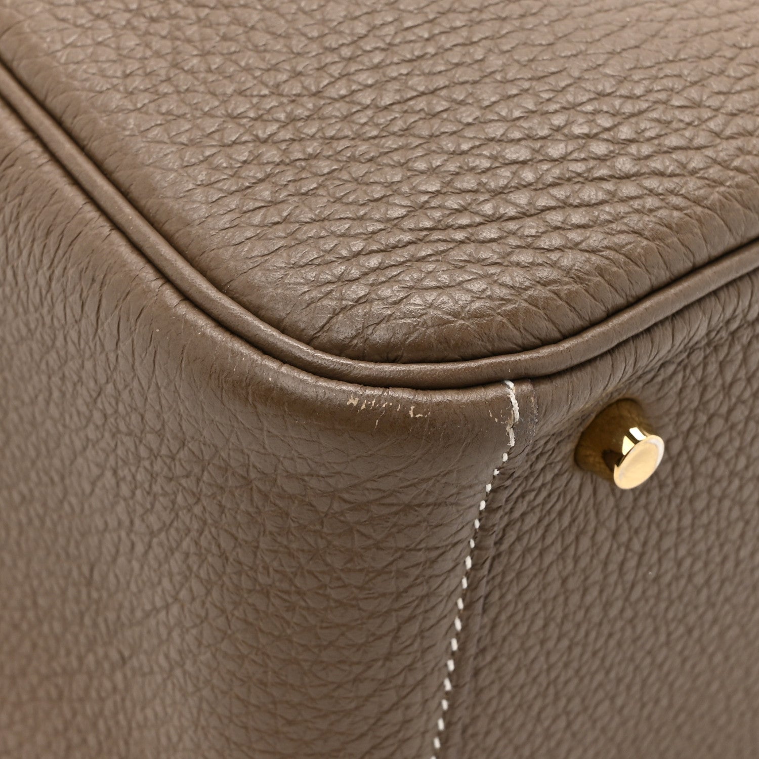 Hermes Taurillon Clemence Mini Lindy 20 Etoupe 13 of 15