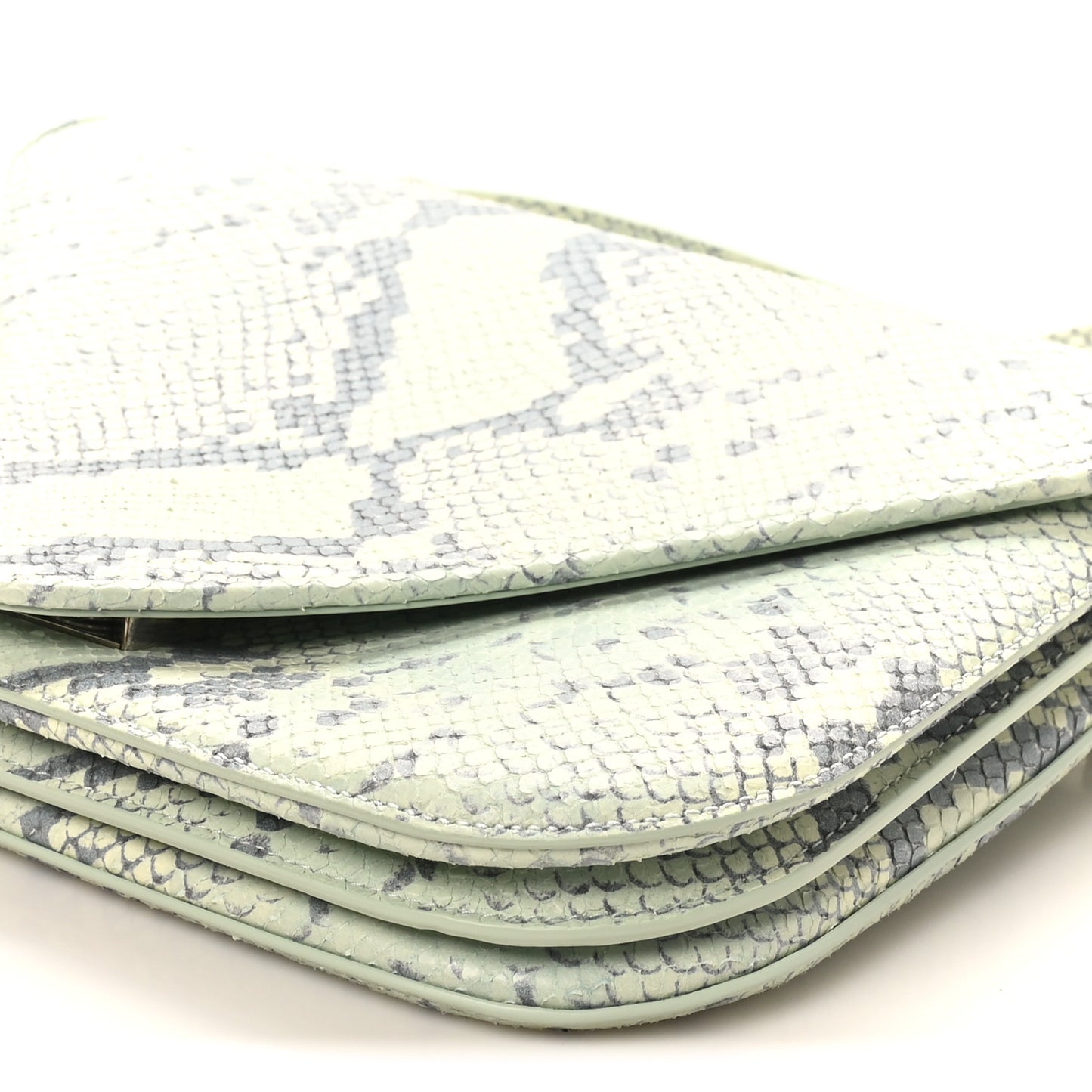 Snakeskin Mount Envelope Bag Green