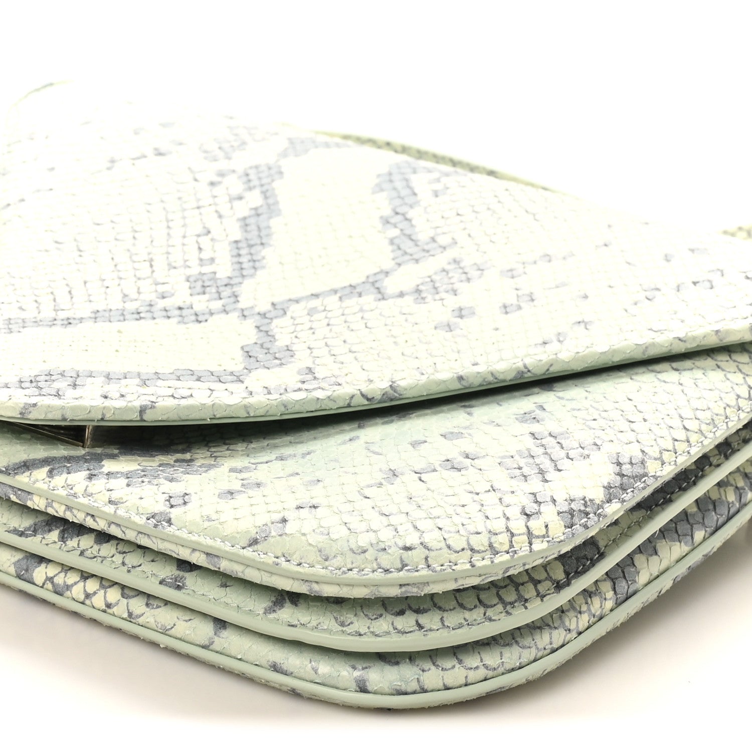 Bottega Veneta Snakeskin Mount Envelope Bag Green 9 of 9