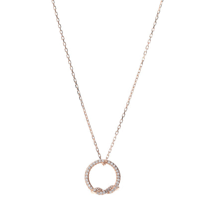 Cartier 18K Pink Gold Diamond Entrelaces Necklace 1 of 4