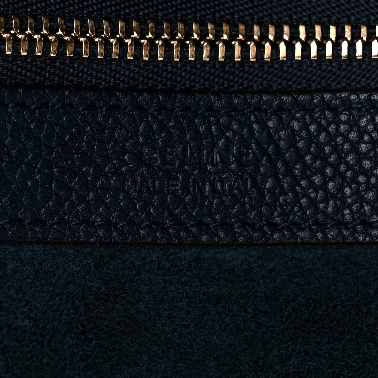 Celine Soft Grained Calfskin Small Belt Cabas Phantom Deep Blue 7 of 11