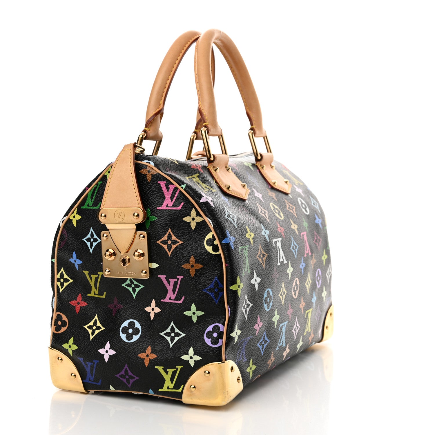 Louis Vuitton Monogram Multicolor Speedy 30 Black 3 of 11