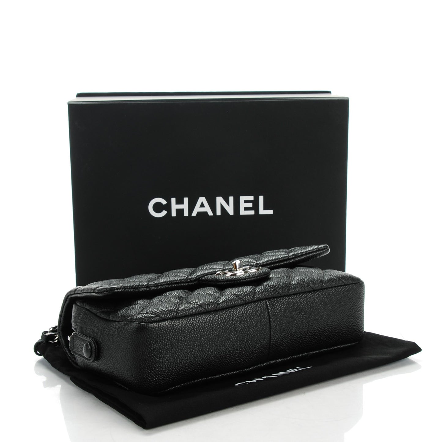 Caviar Quilted Medium Easy Flap Black