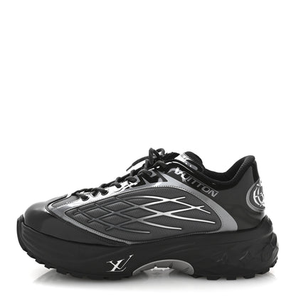 Louis Vuitton Monogram Discovery Lace Up Sneakers 9.5 Black Silver 1 of 9