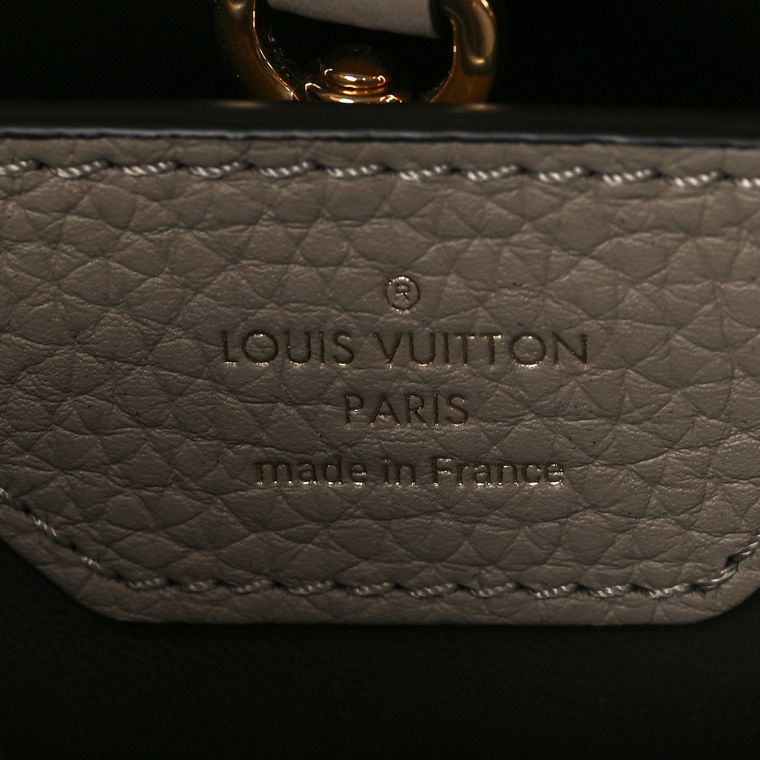 Louis Vuitton Taurillon Capucines MM Galet 6 of 10