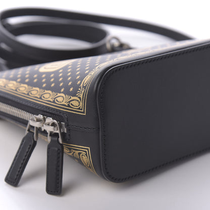 Gucci X SEGA Calfskin GUCCY Stars Mini Dome Shoulder Bag Black Gold 6 of 11