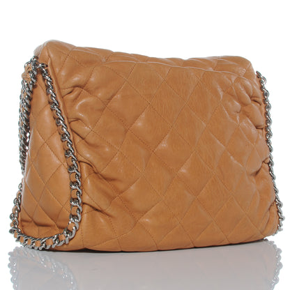 Chanel Washed Lambskin Chain Around Hobo Beige 3 of 7