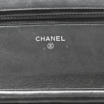 Chanel Caviar Timeless CC Wallet On Chain WOC Black 6 of 14