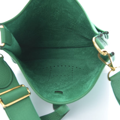 Hermes Taurillon Clemence Evelyne III PM Vert Vertigo 6 of 11