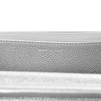 Chanel Metallic Caviar Quilted Wallet on Chain WOC Silver 7 of 12