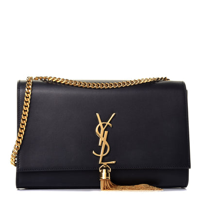 Saint Laurent Smooth Calfskin Medium Classic Monogram Kate Tassel Satchel Black 1 of 8