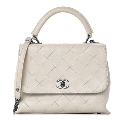 Chanel Calfskin Stitched Urban Luxury Top Handle Bag Ivory 1 of 12