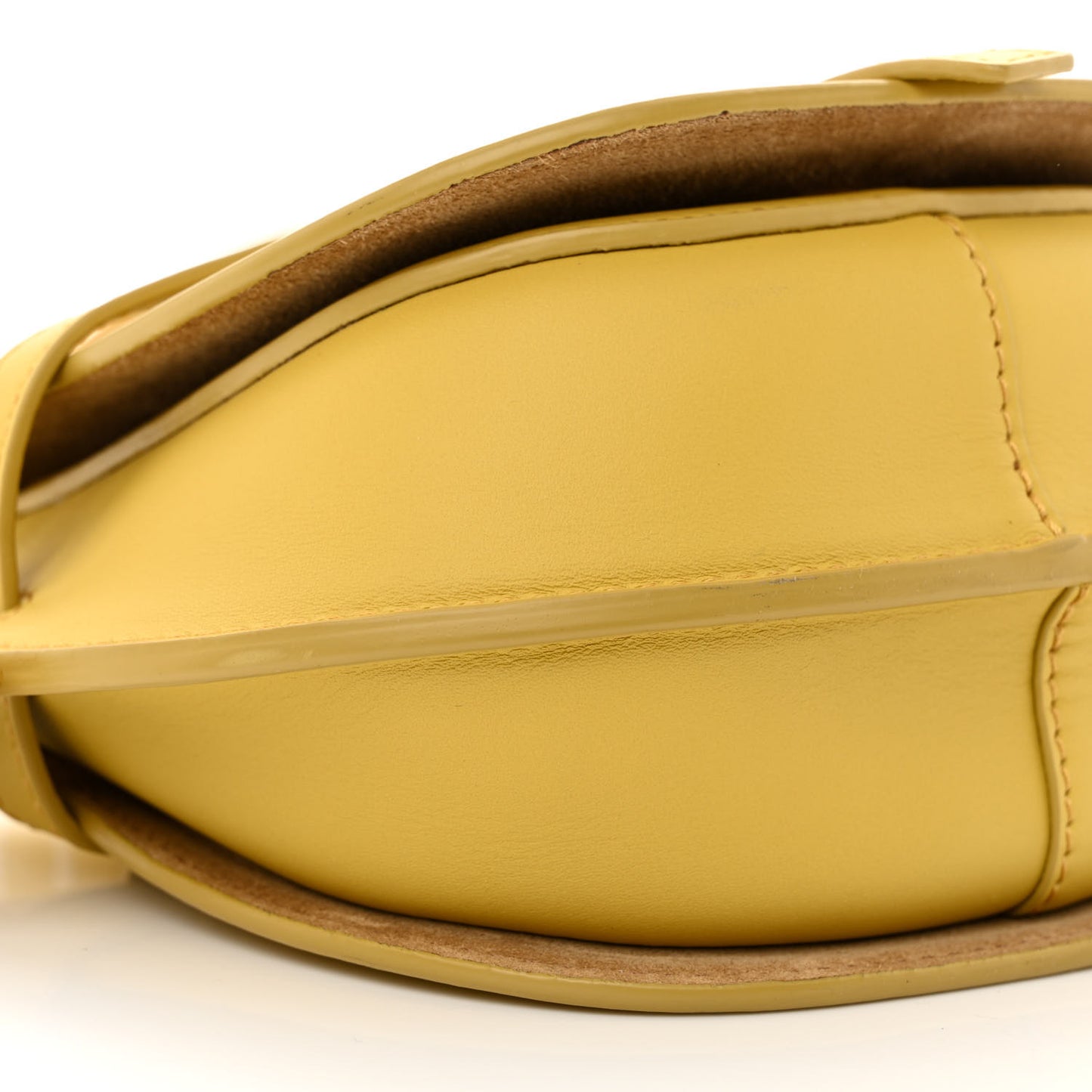 Calfskin Jacquard Mini Gate Dual Bag Dark Yellow