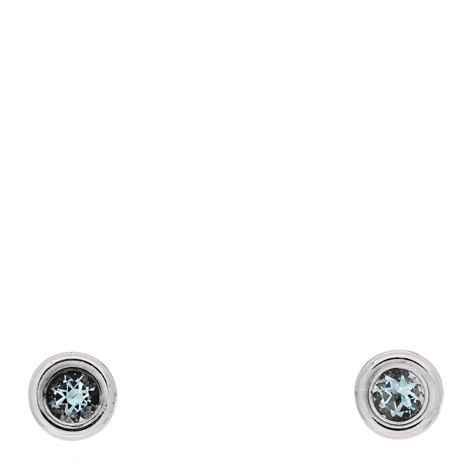 Tiffany Sterling Silver Aquamarine Color By The Yard Earrings 1 of 5