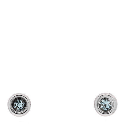 Tiffany Sterling Silver Aquamarine Color By The Yard Earrings 1 of 5