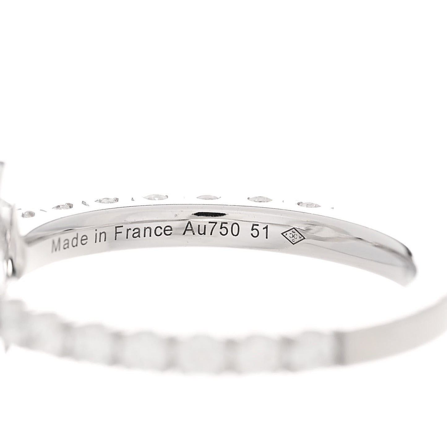18K White Gold Diamond Finesse Ring 51 5.75