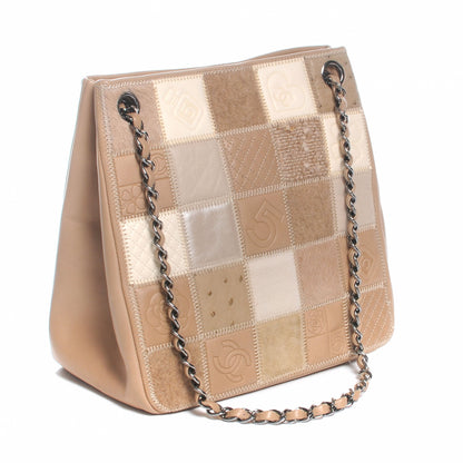 Chanel Lambskin Ostrich Quilted Patchwork Precious Symbols Tote 3 of 7