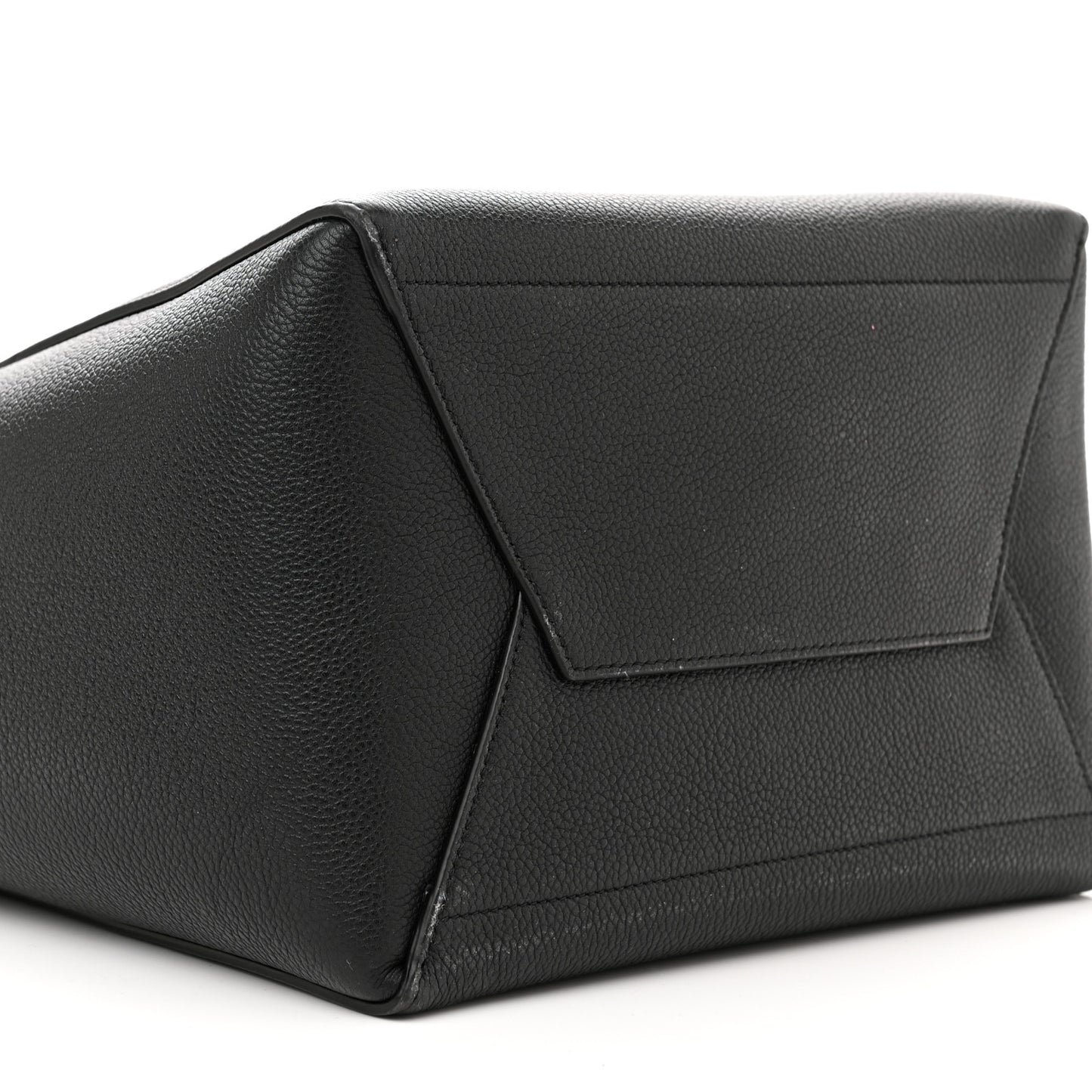 Soft Grained Calfskin Sangle Bucket Bag Black