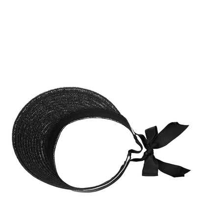 Chanel Abaca Cotton Ribbon Visor M Black 5 of 7