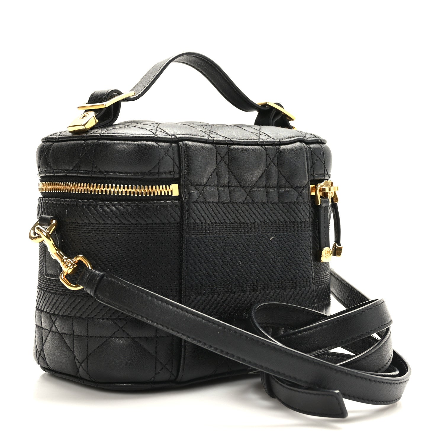Christian Dior Lambskin Cannage Small Diortravel Vanity Case Black 3 of 8