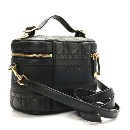 Christian Dior Lambskin Cannage Small Diortravel Vanity Case Black 3 of 8