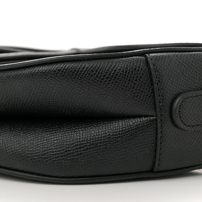 Christian Dior Grained Calfskin Saddle Bag With Strap Black 10 of 11