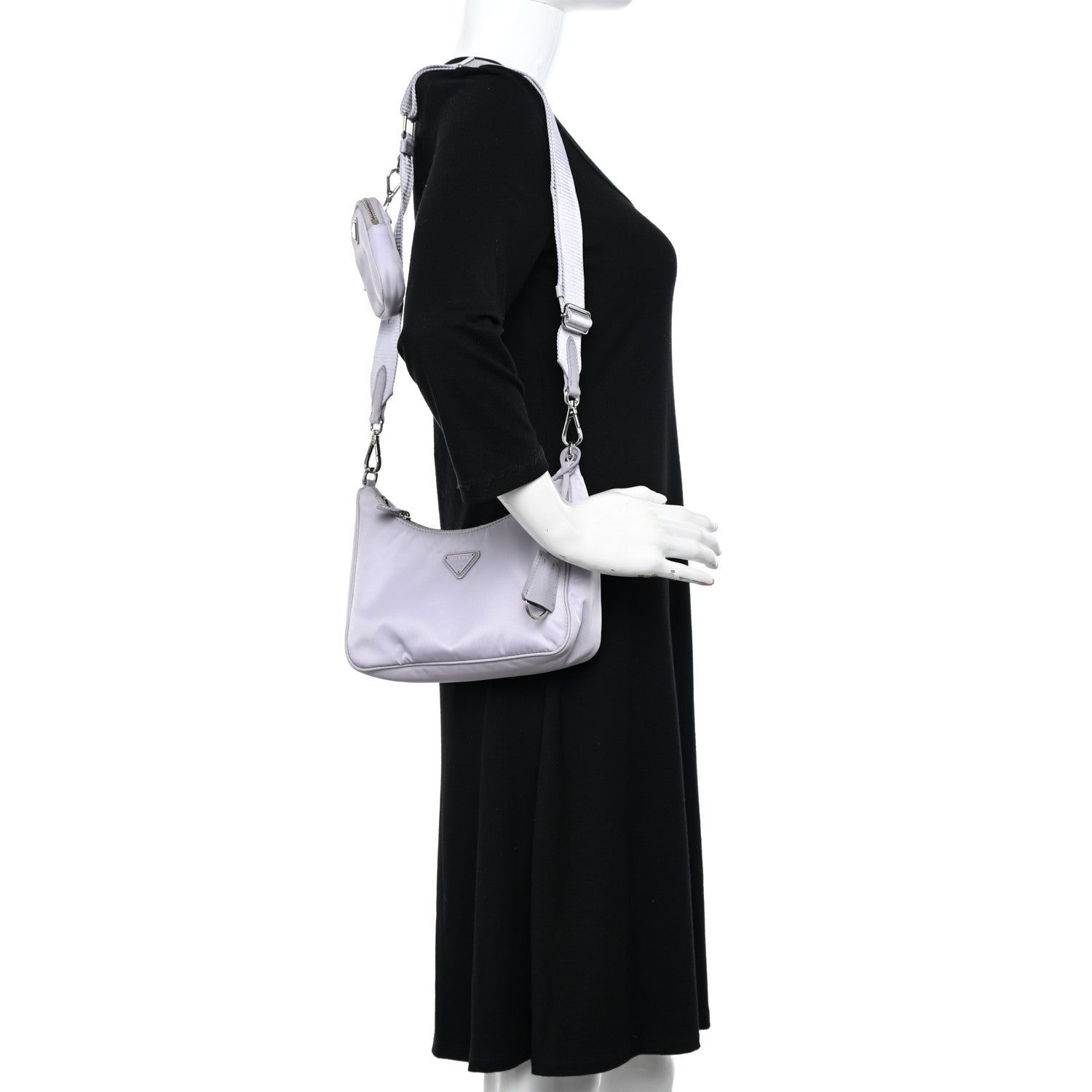 Prada Re-Nylon Saffiano Re-Edition 2005 Shoulder Bag Glicine 2 of 10