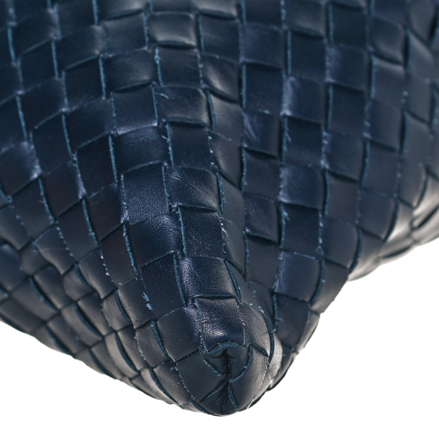Bottega Veneta Nappa Intrecciato VN Crossbody Messenger Bag Navy 10 of 19