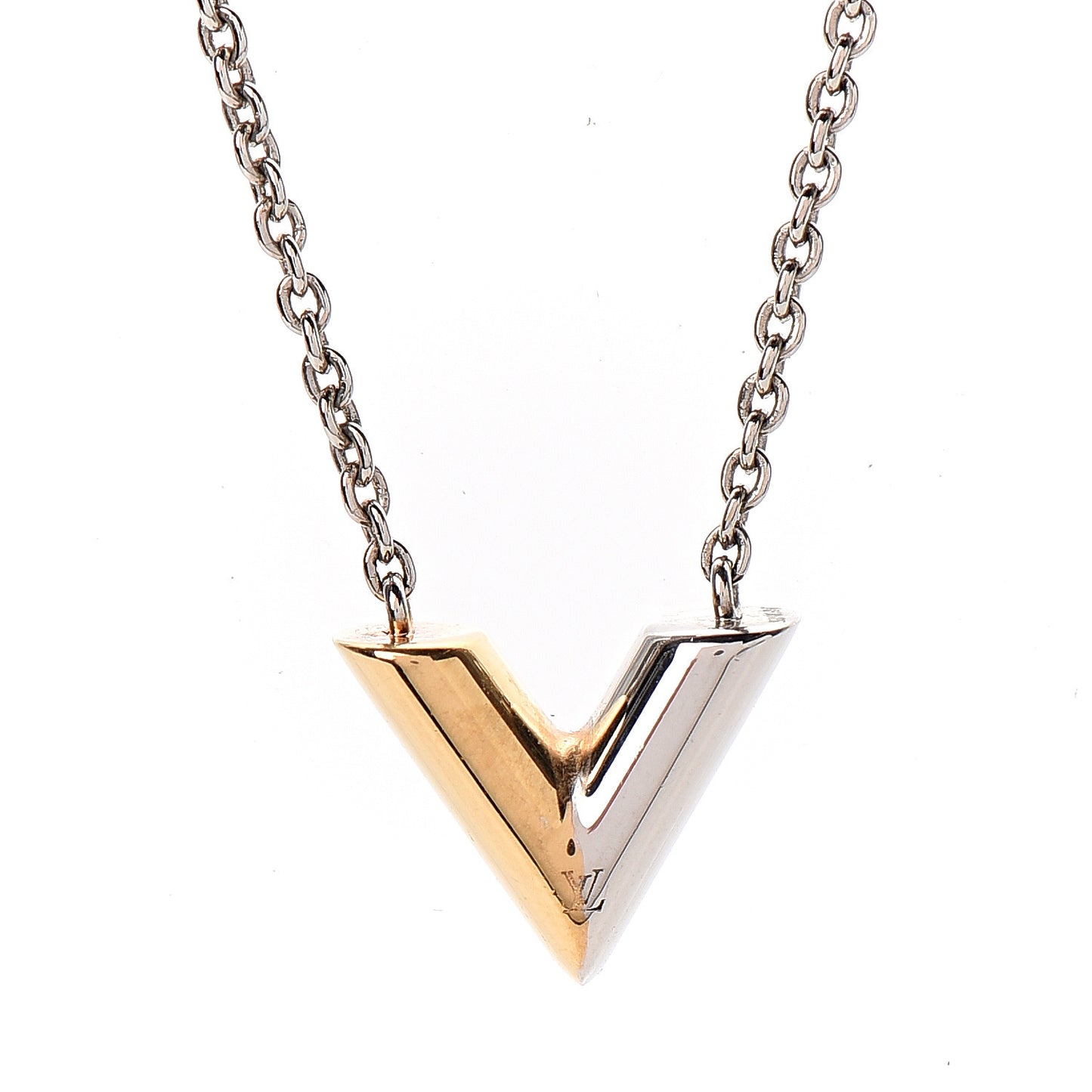 Essential V Necklace Silver Gold