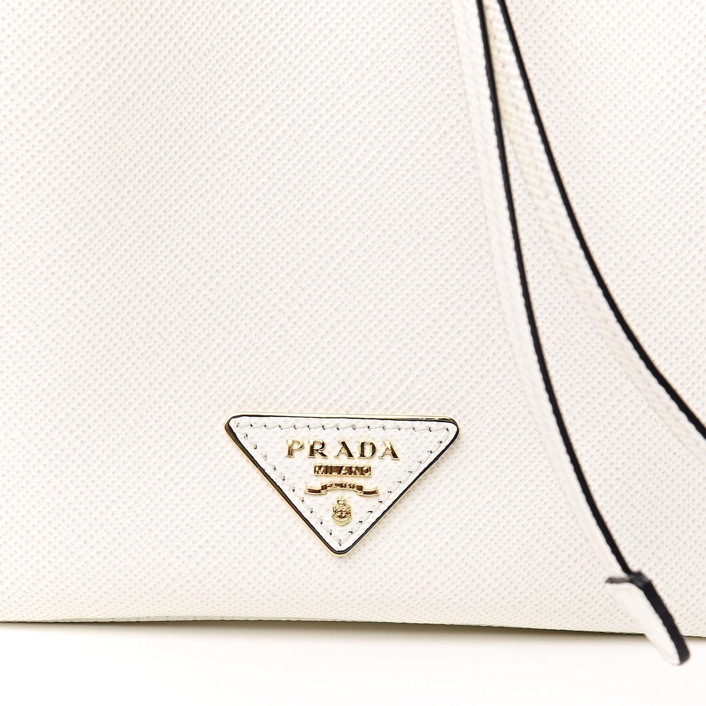 Saffiano Bucket Bag White