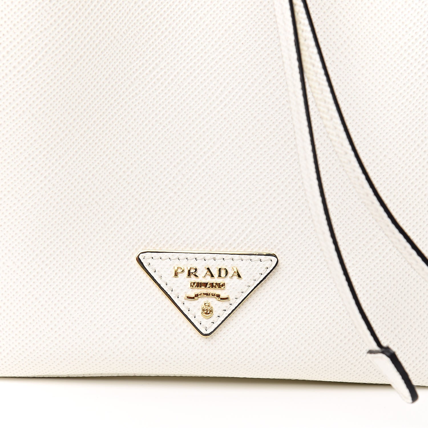 Prada Saffiano Bucket Bag White 9 of 9