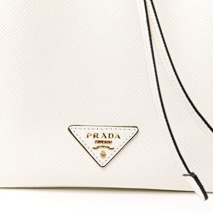 Prada Saffiano Bucket Bag White 9 of 9