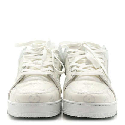 Louis Vuitton Calfskin Monogram Mens LV Trainer Sneakers 10 White 3 of 10