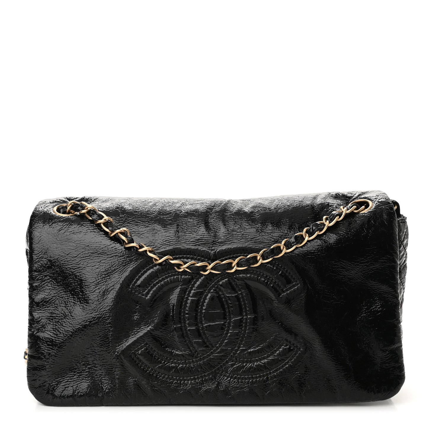 Vinyl Medium Rock and Chain Flap Black