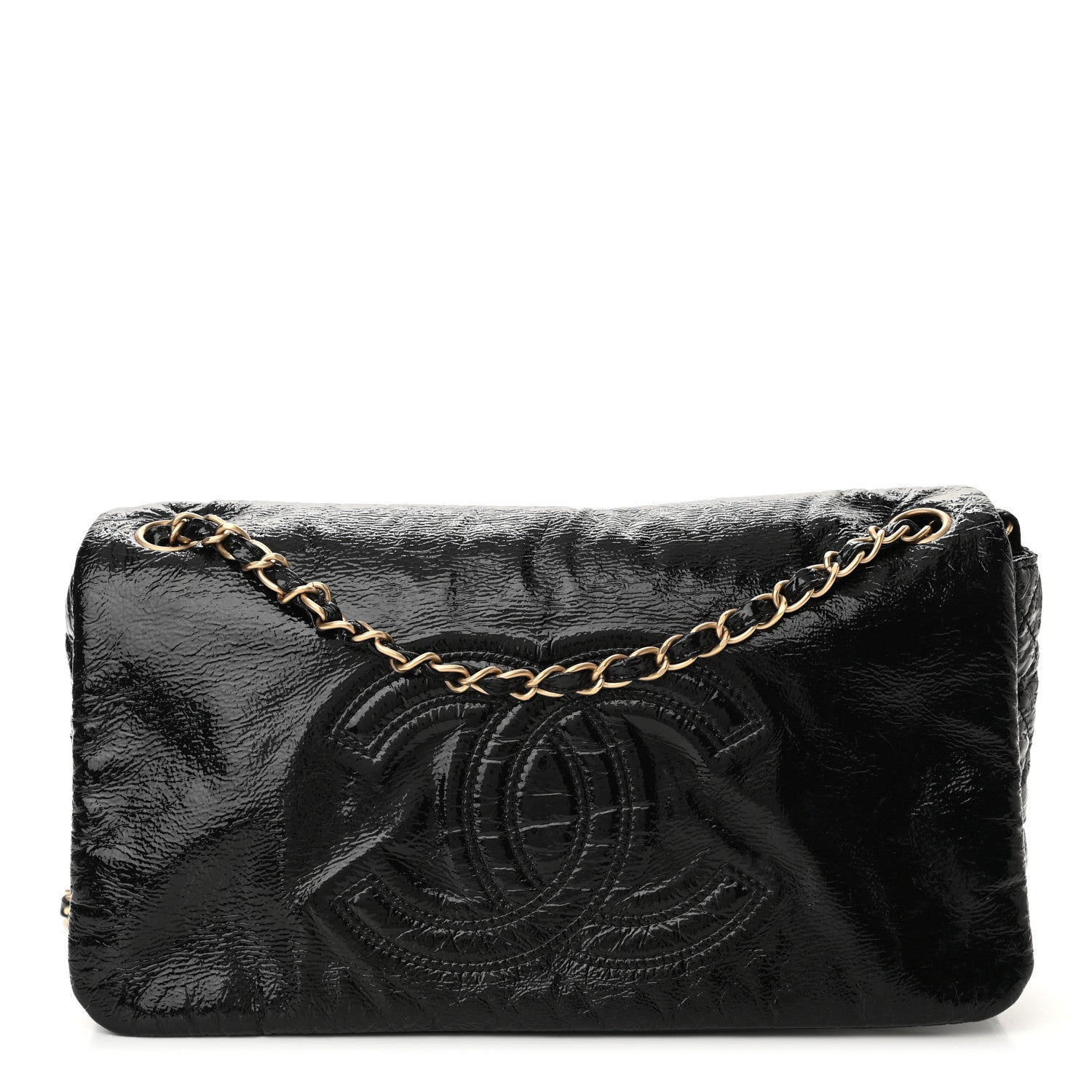 Chanel Vinyl Medium Rock and Chain Flap Black 1 of 10