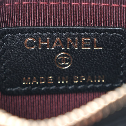 Chanel Lambskin Quilted Flap Zip Card Holder Black 6 of 8