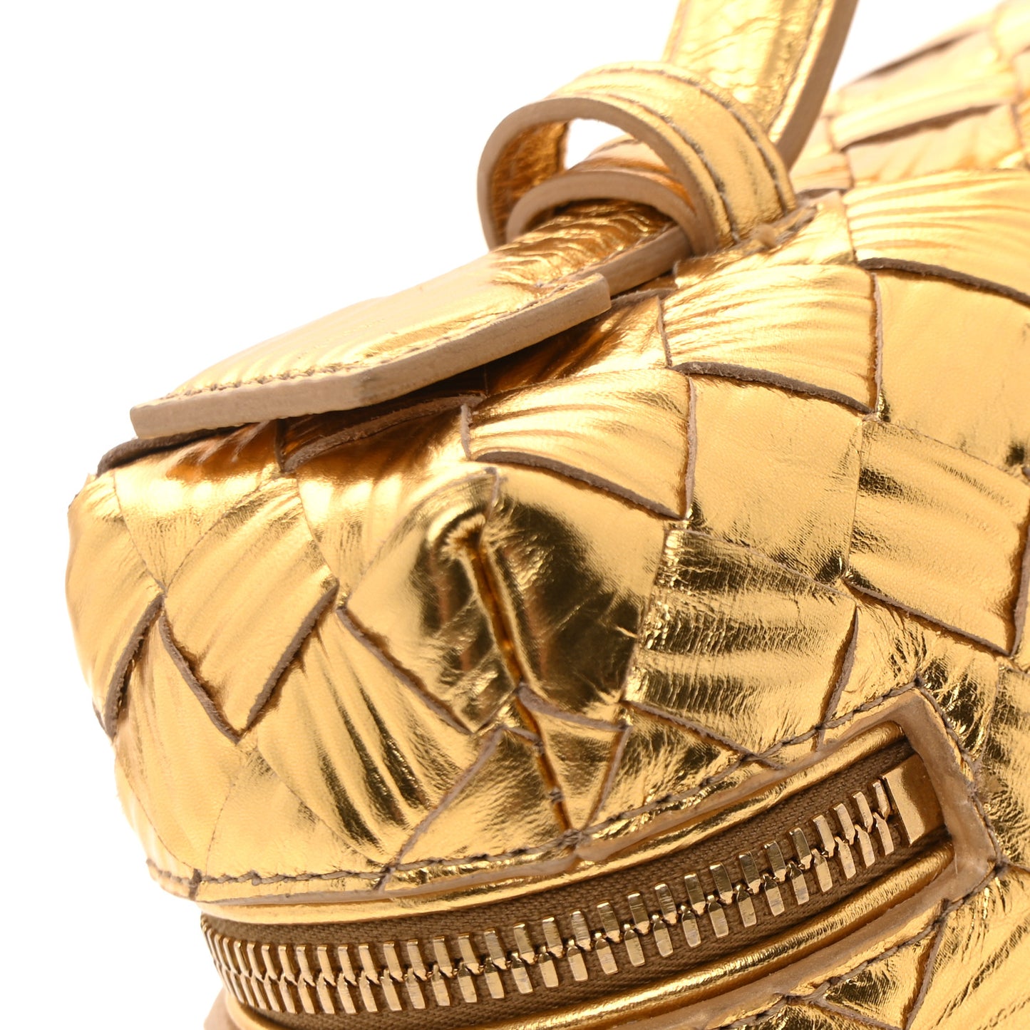 Metallic Intreccio Millefili Bang Bang Vanity Case Gold