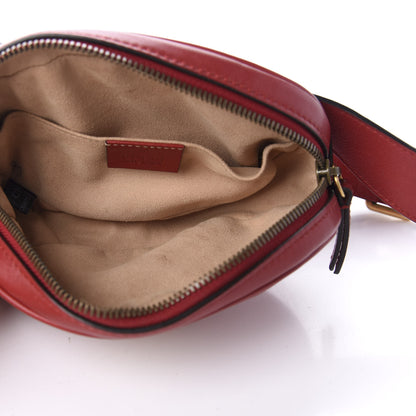 Gucci Calfskin Matelasse GG Marmont Belt Bag 75 30 Hibiscus Red 5 of 12