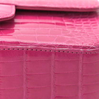 Chanel Shiny Alligator Mini Flap Pink 12 of 13