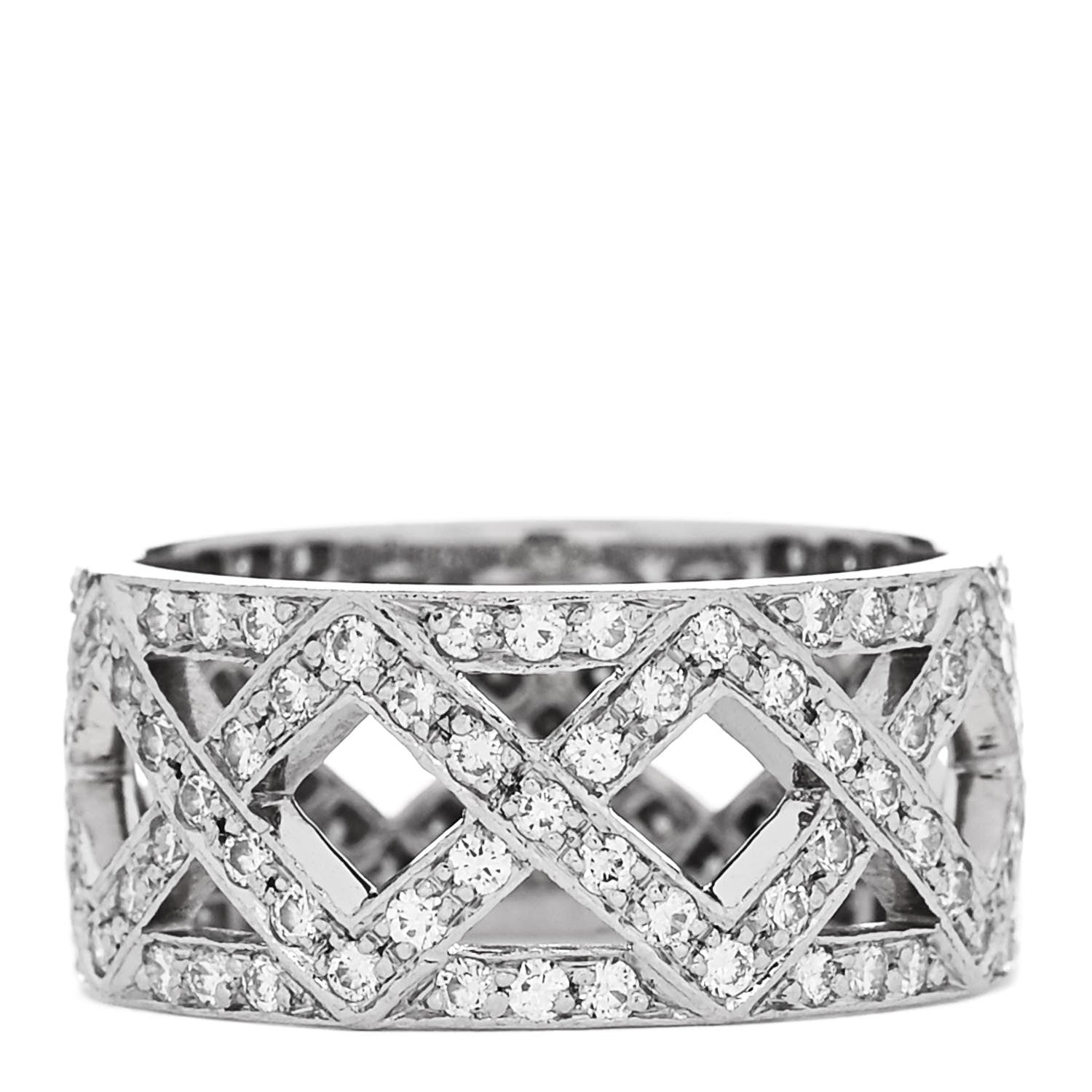 Tiffany Platinum Diamond Legacy Celebration Braided Band Ring 50 5.25 1 of 4