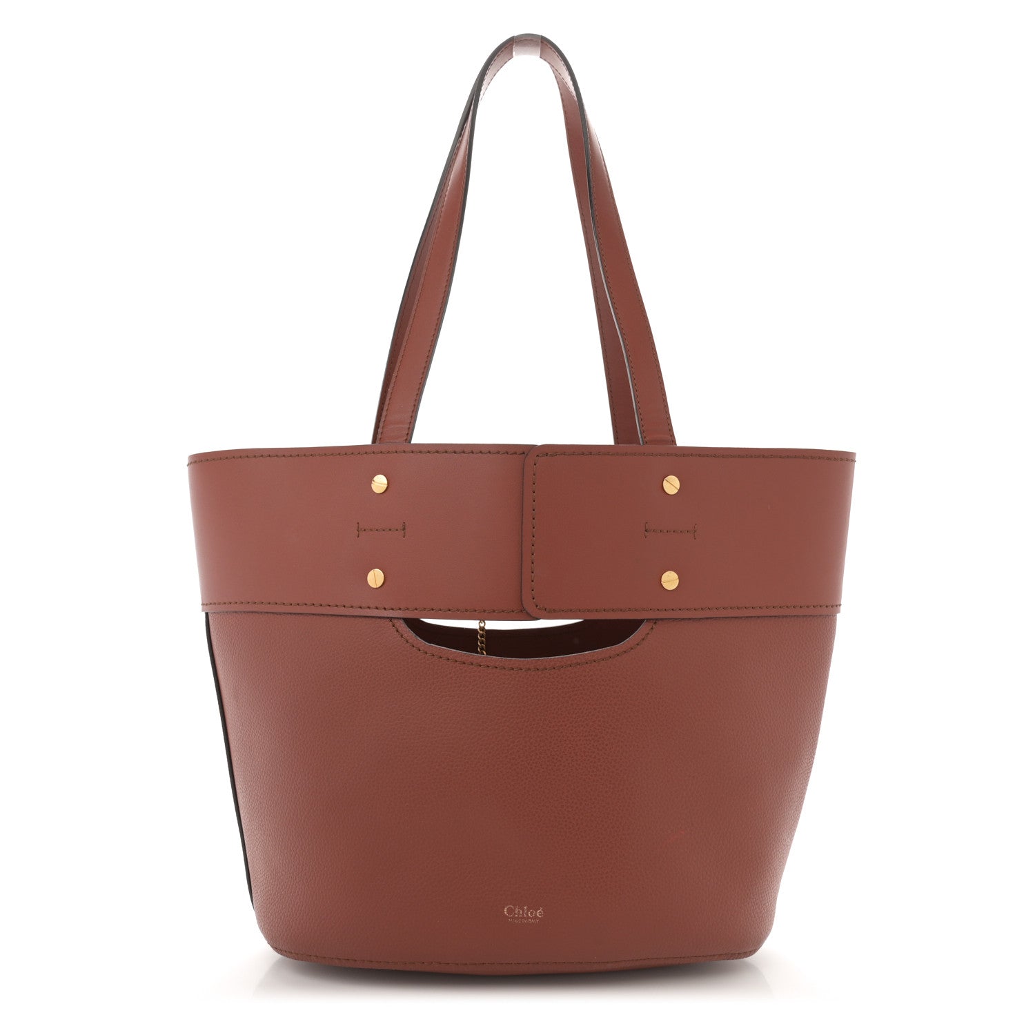 Chloe Smooth Grained Calfskin Medium Aby Tote Sepia Brown 1 of 11