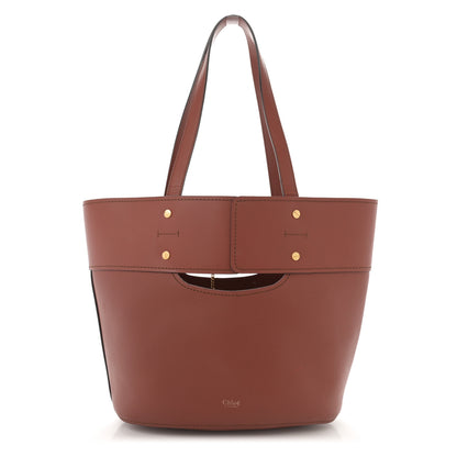 Chloe Smooth Grained Calfskin Medium Aby Tote Sepia Brown 1 of 11