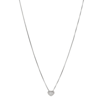 David Yurman Sterling Silver Diamond Petite Pave Heart Necklace 1 of 6