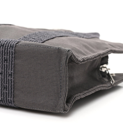 Hermes Canvas Herline PM Tote Grey 9 of 10